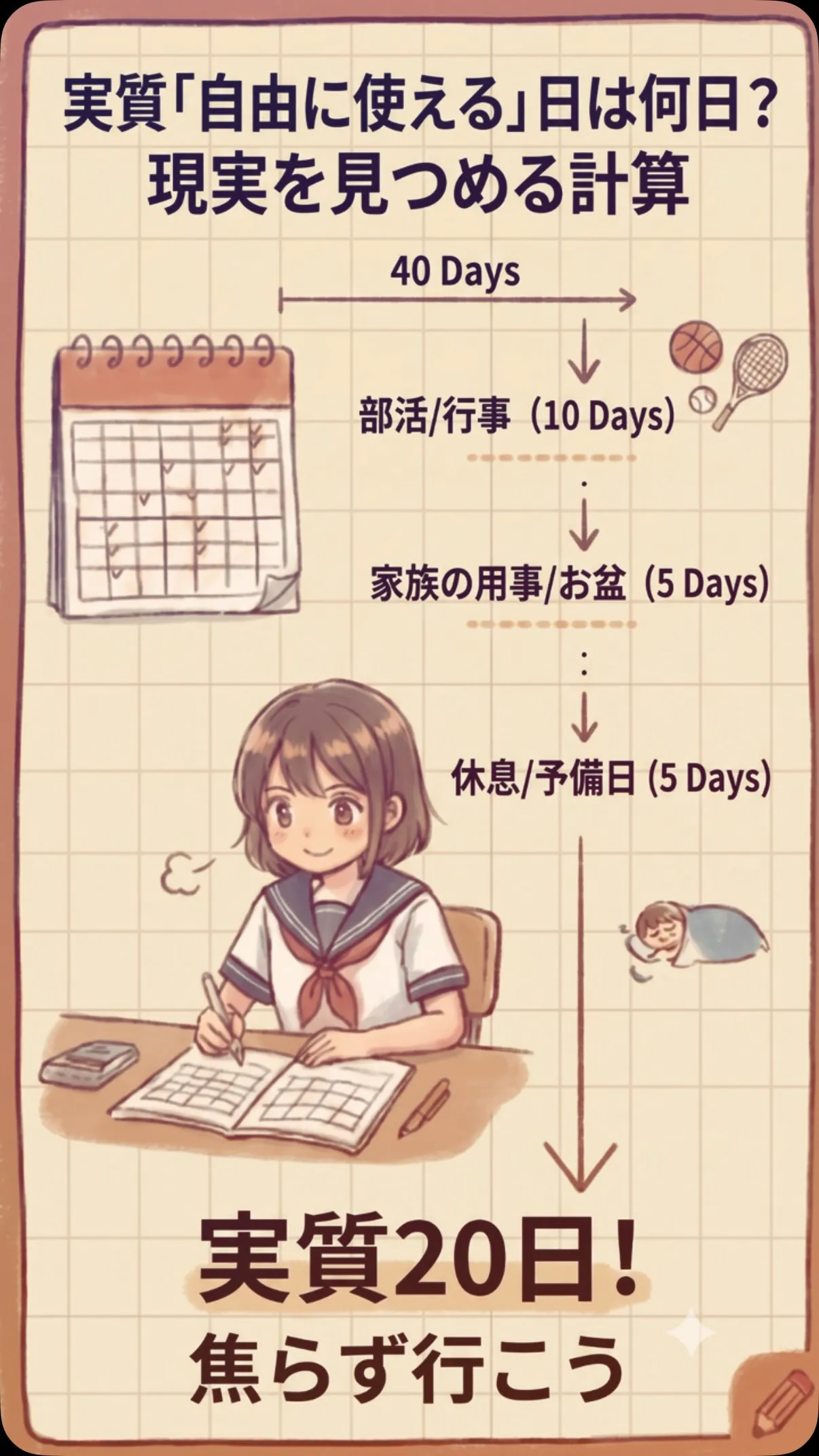 📌 夏休みの勉強、科目を「均等に」割り振っていませんか?